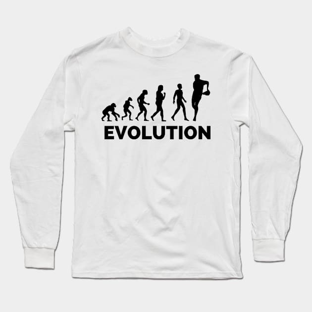 Evolution of rugby Long Sleeve T-Shirt by Lottz_Design 